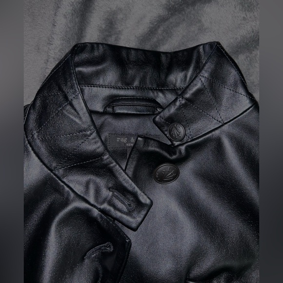 Rag & Bone Slade Faux Leather Blazer - Picture 3 of 5